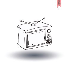 vintage tv vector illustration N41