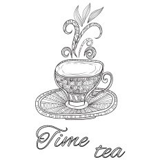 Tea party vintage background N3