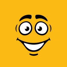 Cartoom Smile on Orange Background Vector N2
