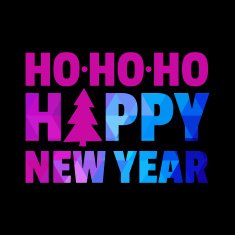 Greeting card Happy new year Lettering