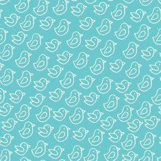 Turquoise bird seamless pattern