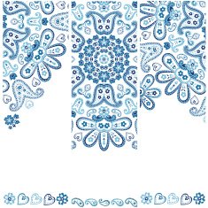Set of banners with ethnic decorative ornament N4
