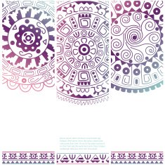 Set of banners with ethnic decorative ornament N5