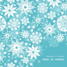 Vector decorative frost Christmas snowflake silhouette pattern frame card template N10
