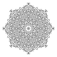 Round mandala kaleidoscopic lace ornament N2