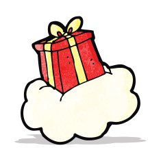 cartoon christmas present N93