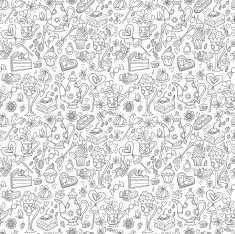Tea party pattern background N15