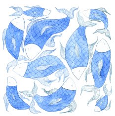 Fish set watercolor