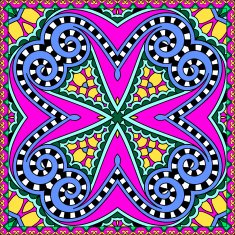 Traditional ornamental floral paisley bandanna You can use this N108