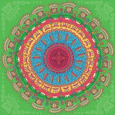 Ornamental round ethnic pattern circle background