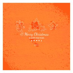 Gift card with happy christmas and new year message