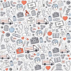 Red grey blue Medical pattern