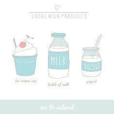 Collection of milk doodles