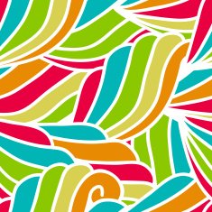 abstract hand-drawn pattern seamless floral vector background