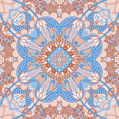Traditional ornamental floral paisley bandanna N515