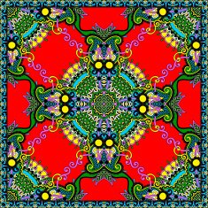 Traditional ornamental floral paisley bandanna N517
