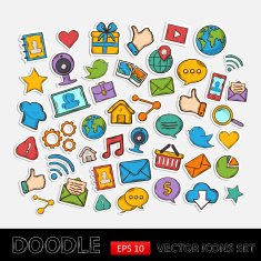 Doodle Social Network Set
