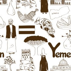Sketch Yemen seamless pattern N2