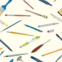 Drawing tools doodle sketch seamless