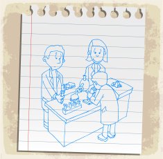 Cartoon science illustration