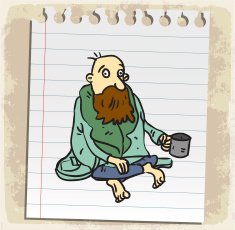 Cartoon poor illustration N4