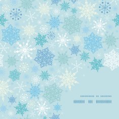 Vector falling snow frame corner pattern background
