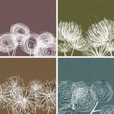 Modern Floral Doodle Backgrounds