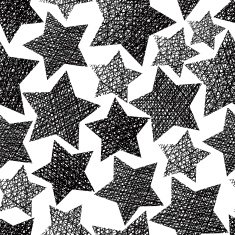 Stars seamless pattern vector repeating black and white backdrop