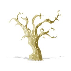 cartoon winter tree N17