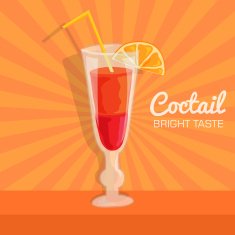 colorful coctail vector illustration background concept N3
