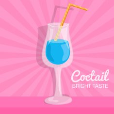 colorful coctail vector illustration background concept N4