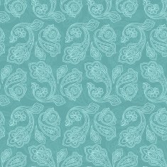 Turkish cucumber seamless pattern turquoise style
