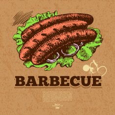 Vintage fast food background N3