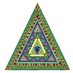 Original drawing tribal doddle triangle