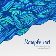 Abstract hand-drawn waves background N11