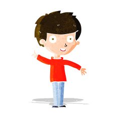 cartoon boy with idea N125