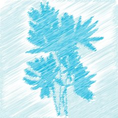 Daisies sketch silhouette