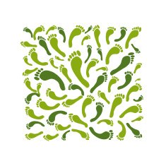 Green footprint background for your design