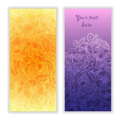 Unique abstract hand drawn pattern cards