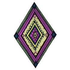 Original drawing tribal doddle rhombus