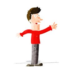 Cartoon Man Reaching N17