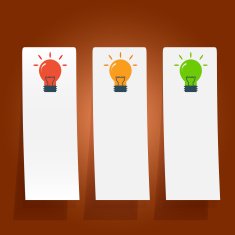 Set of simple icons flat color light bulbs N8