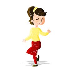 cartoon dancing woman N85