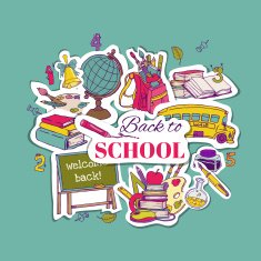 Back to School Background- for design postcard texture