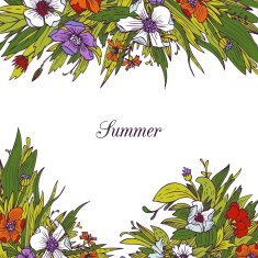 floral frame with flowers N8