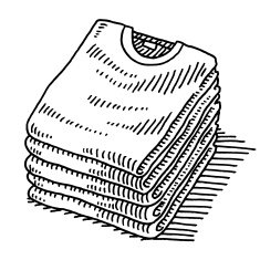 Stack Of T-Shirts Clothing Drawing