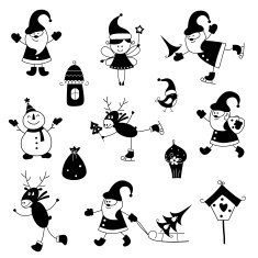 set of christmas icons N17