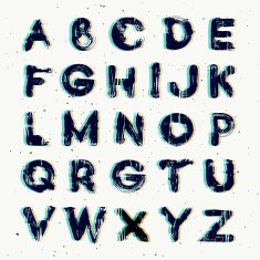 Retro painted font