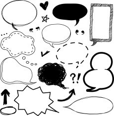 Sketch speach bubbles