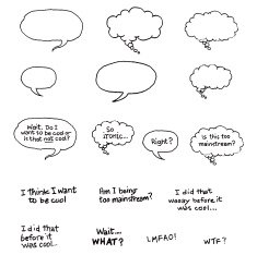 Doodles Funny Hipster Word Bubbles